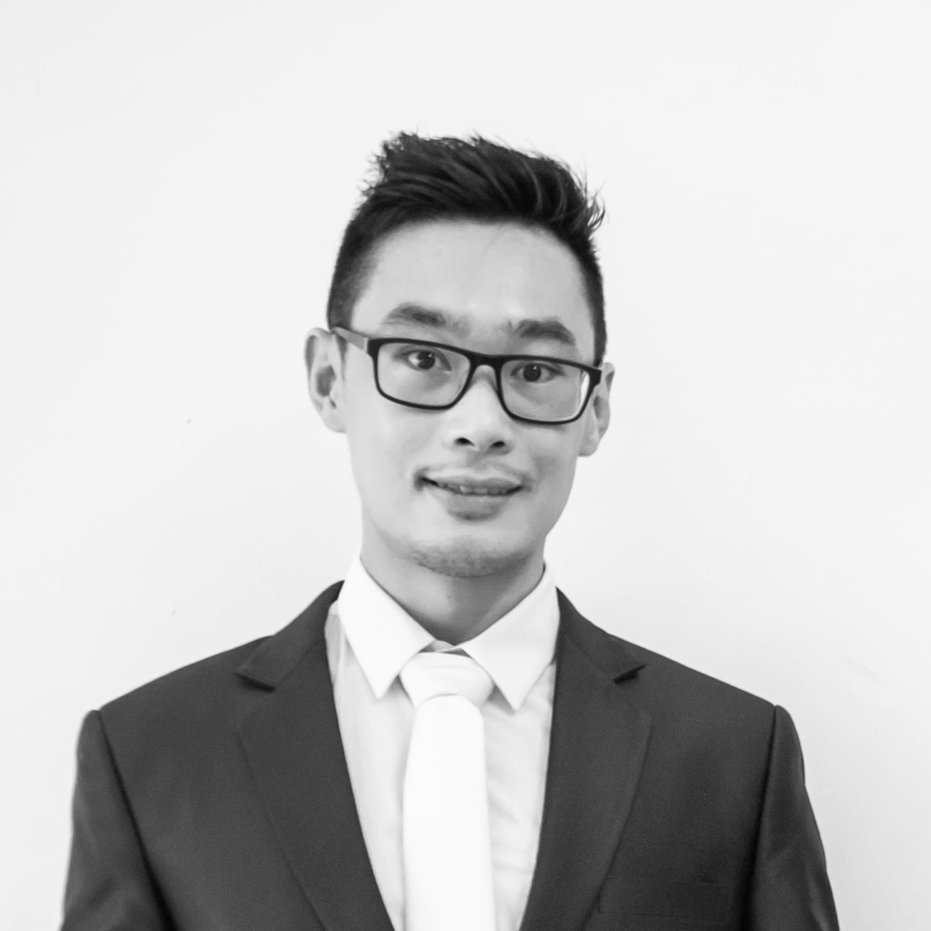 Dr Nicholas Wu - Black and white portrait